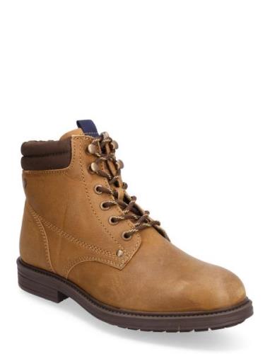 Jfwsolomon Leather Boot Sn Nyörisaappaat Beige Jack & J S