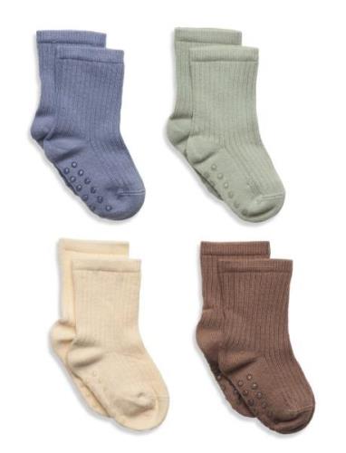 Sock 4P Ribb Sock Fashion Col Jarrusukat Multi/patterned Lindex