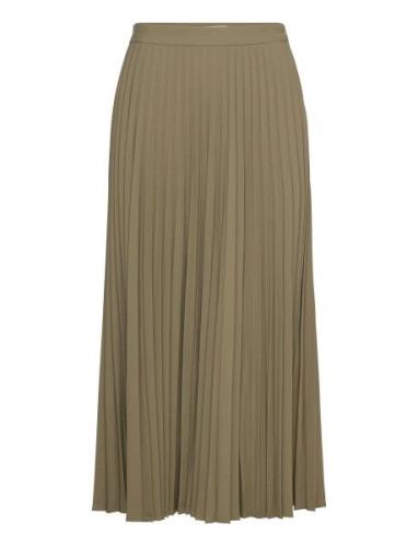 Pleated Long Skirt Polvipituinen Hame Green Mango