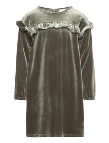 Dress Velour Dresses & Skirts Dresses Casual Dresses Long-sleeved Casu...