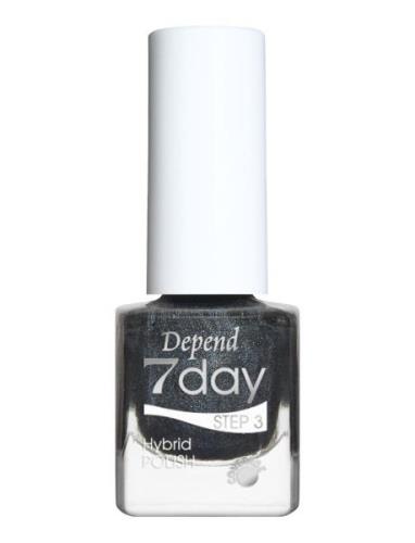 7Day Hybrid Polish 7308 Kynsilakka Meikki Black Depend Cosmetic