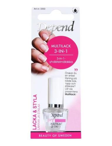 Multilack 3-In-1 Se/Fi Kynsienhoito Nude Depend Cosmetic