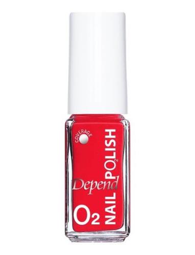 Minilack Oxygen Färg A621 Kynsilakka Meikki Red Depend Cosmetic