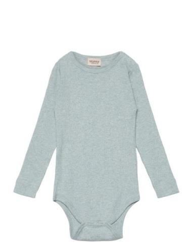 Plain Body Ls Bodies Long-sleeved Blue MarMar Copenhagen