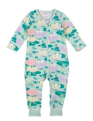 Näckrosdamm Pyjamas Pyjama Sie Jumpsuit Haalari Green Martinex