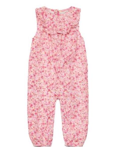 Suit Aop W. Lining Jumpsuit Haalari Pink Minymo