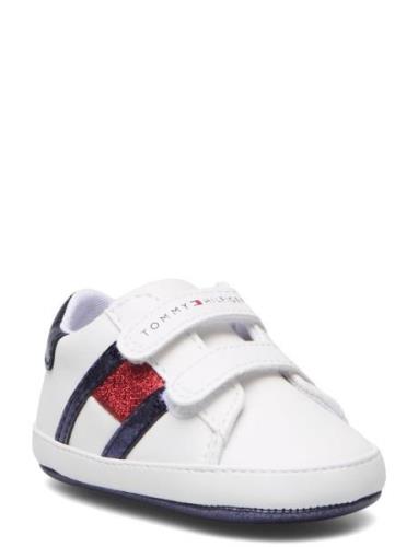 Flag Low Cut Velcro Shoe Matalavartiset Sneakerit Tennarit White Tommy...