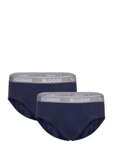 Sloggi Men Go Abc Midi 2P Y-sepalus Briefs Alushousut Blue Sloggi