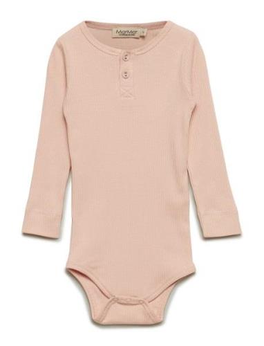 Body Ls Bodies Long-sleeved Pink MarMar Copenhagen