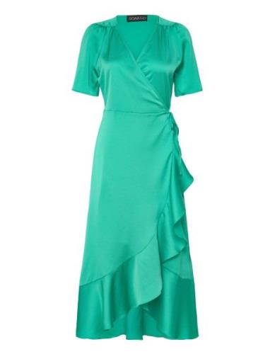 Slkarven Dress Polvipituinen Mekko Green Soaked In Luxury