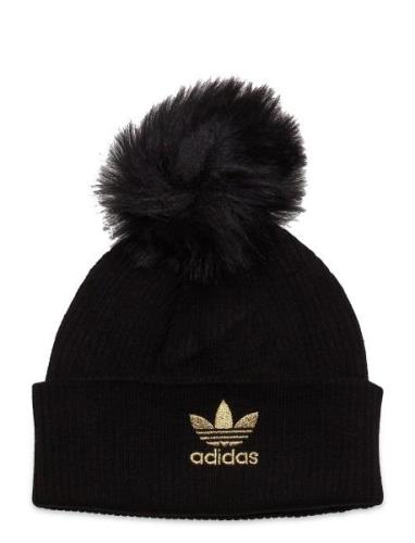 W Fur Pom Beani Accessories Headwear Beanies Black Adidas Originals