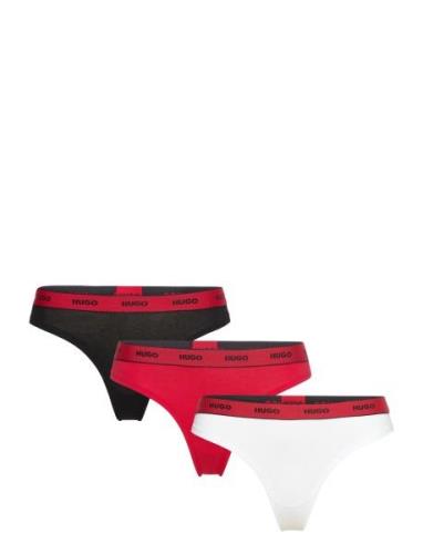 Triplet Thong Stripe Stringit Alusvaatteet Red HUGO