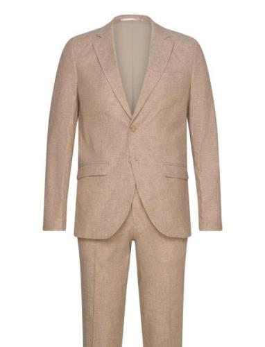 Jprriviera Linen Suit Slim Fit Sn Puku Beige Jack & J S