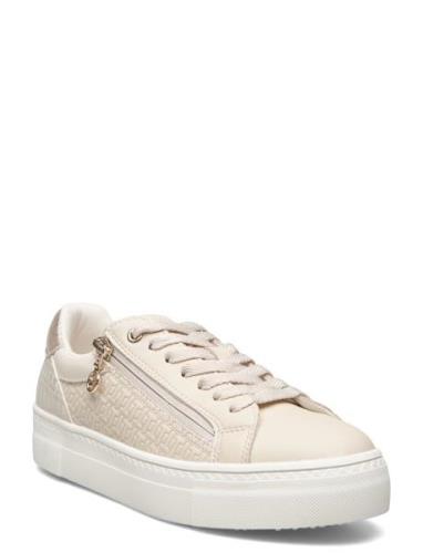 Women Lace-Up Matalavartiset Sneakerit Tennarit Beige Tamaris