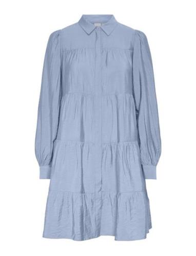 Yaspala Ls Shirt Dress S. Noos Lyhyt Mekko Blue YAS