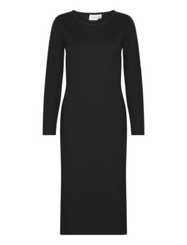 Viarmer L/S Long Dress Polvipituinen Mekko Black Vila