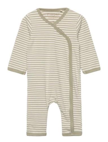 Wholesuit Y/D Stripe Pitkähihainen Body Green Fixoni