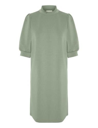 Ellemw Puff Dress Polvipituinen Mekko Green My Essential Wardrobe