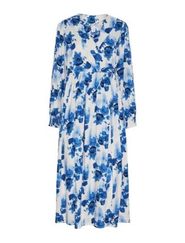 Yasbloom Ls Midi Dress S. - Pb Polvipituinen Mekko White YAS