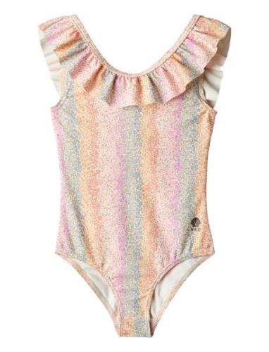 Swimsuit Marie-Louise Uimapuku Uima-asut Multi/patterned Wheat