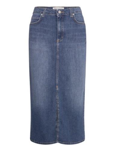 Denim Skirt Polvipituinen Hame Blue Marc O'Polo