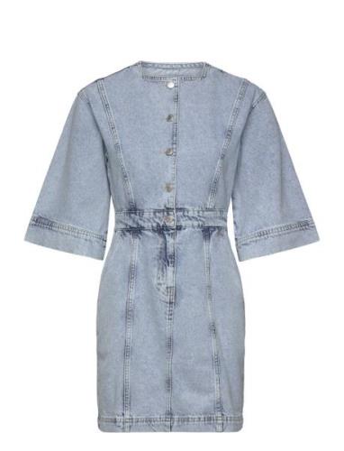 Cara Short Denim Dress Lyhyt Mekko Blue NORR