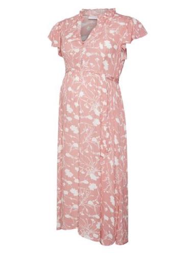 Mldeelia Lia Cap Wo Uk Dress 2F A. Polvipituinen Mekko Pink Mamaliciou...