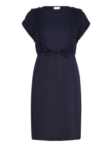 Mlalisa Mary Cap Jrs Abk Dress 2F A. Polvipituinen Mekko Navy Mamalici...