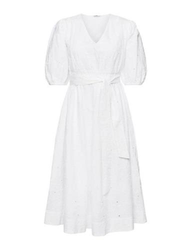 Dresses Light Woven Polvipituinen Mekko White Esprit Casual