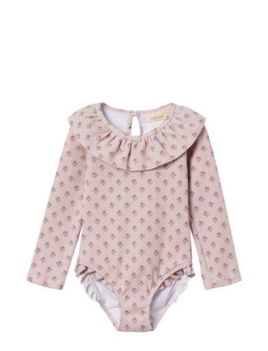 Nmffarley Ls Swimsuit Lil Uimapuku Uima-asut Pink Lil'Atelier