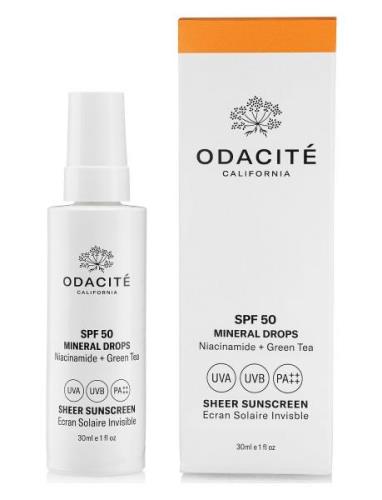 Mineral Drops Spf50 Sunscreen Aurinkorasva Kasvot Nude Odacité Skincar...