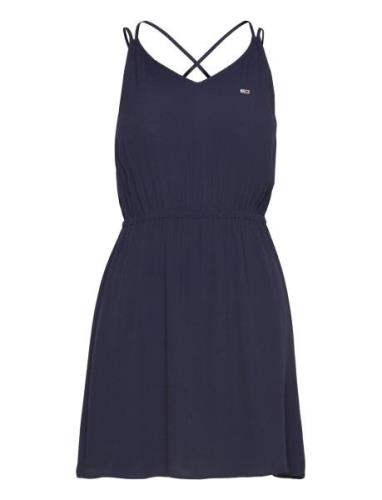 Tjw Essential Strappy Dress Lyhyt Mekko Navy Tommy Jeans