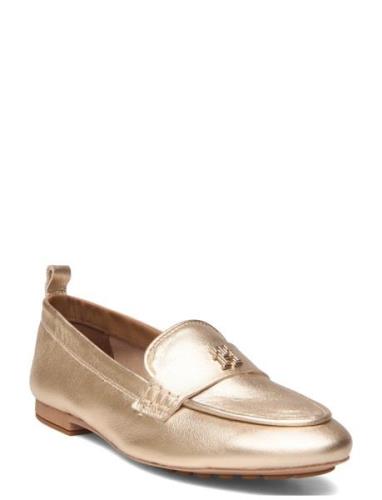 Th Leather Moccasin Gold Loaferit Matalat Kengät Gold Tommy Hilfiger