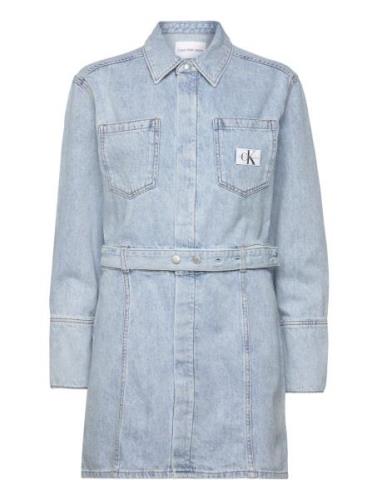 Shirt Denim Dress Lyhyt Mekko Blue Calvin Klein Jeans