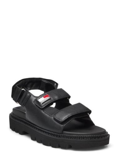 Tjw Fancy Sandal Matalapohjaiset Sandaalit Black Tommy Hilfiger