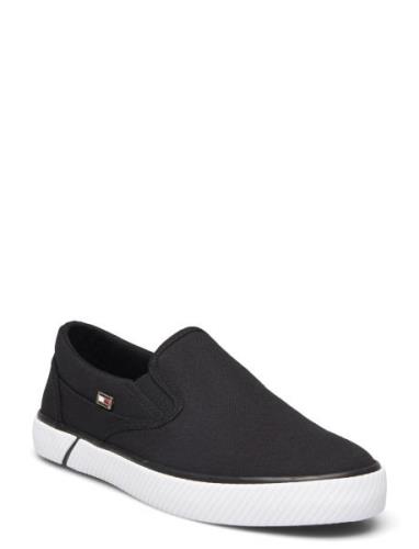 Vulc Canvas Slip-On Sneaker Tennarit Sneakerit Black Tommy Hilfiger