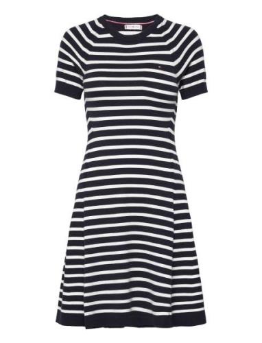 Co Jersey Stitch F&F Dress Polvipituinen Mekko Navy Tommy Hilfiger