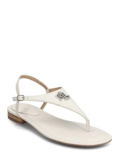 Ellington Lizard-Embossed Sandal Matalapohjaiset Sandaalit White Laure...