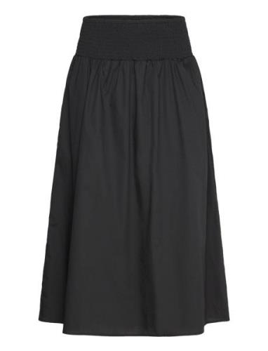 Vimia Hw Midi Skirt/Ka Polvipituinen Hame Black Vila