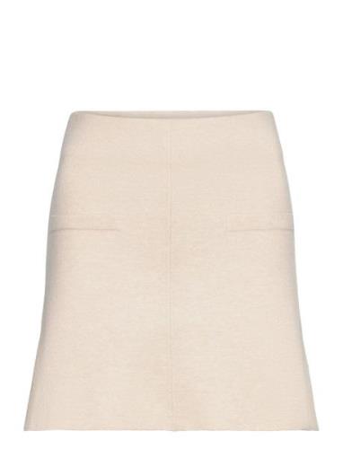 Maiken Merino Skirt Lyhyt Hame Cream Ella&il