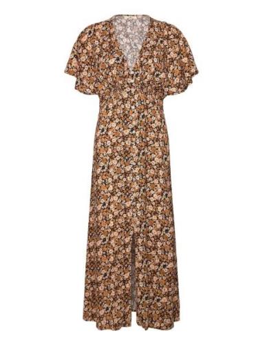 Sea Of Dreams Maxi Dress Ss Maksimekko Juhlamekko Brown Rip Curl