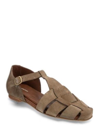 Lain Flats Matalapohjaiset Sandaalit Khaki Green Anonymous Copenhagen