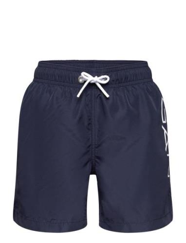 Logo Lightweight Swim Shorts Uimashortsit Navy GANT