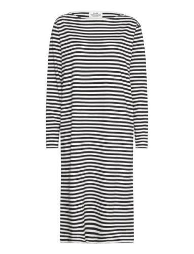 Soft Single Stripe Silas Dress Polvipituinen Mekko Black Mads Nørgaard