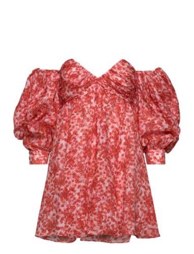 Lani Floral Mini Dress Lyhyt Mekko Red Bardot