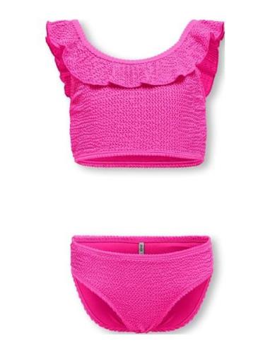 Kogtropez Structure Bikini Set Acc Bikinit Pink Kids Only