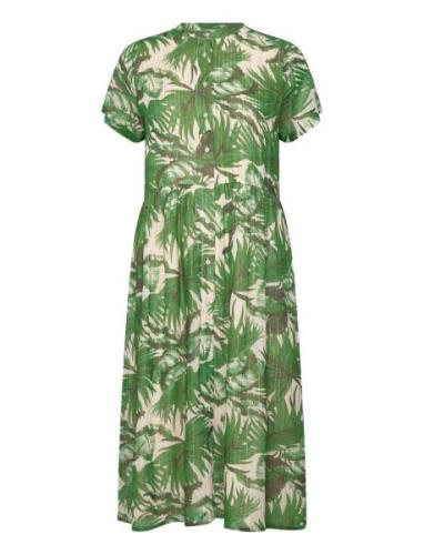 Aliyall Midi Dress Ss Polvipituinen Mekko Green Lollys Laundry