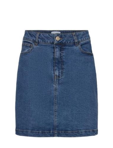 Nululu Short Denim Skirt Lyhyt Hame Blue Nümph