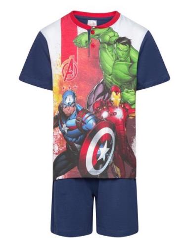 Pyjama Pyjamasetti Pyjama Navy Marvel