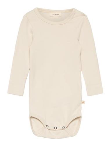 Nbngayo Ls Slim Body Lil Noos Bodies Long-sleeved Cream Lil'Atelier